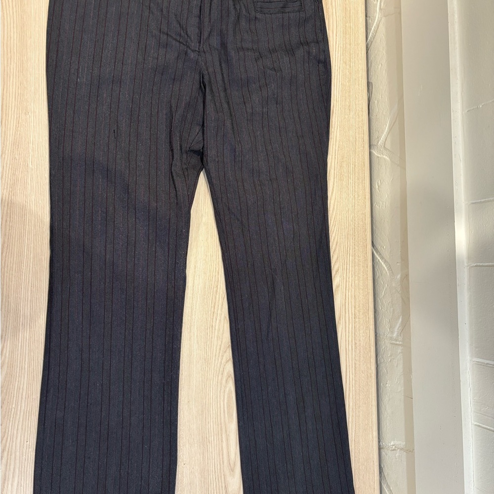 Soho Apparel Women's Black Pinstripe Trousers